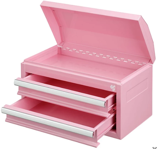 JobSmart 2-Drawer Mini Tool Box, Pink Deal