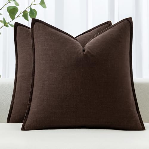 MIULEE Decorative Throw Pillow Covers 18x18 Inch 2-Pack Deal
