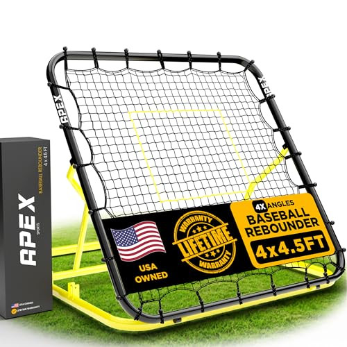 4x4.5 Ft Baseball Rebounder, Multi-Sport Trainer for Soccer and Volleyball