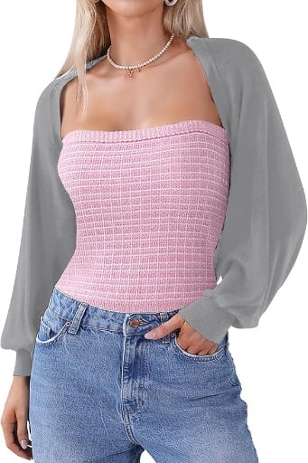 Bolero Long Batwing Sleeve Knit Cropped Cardigan Deal