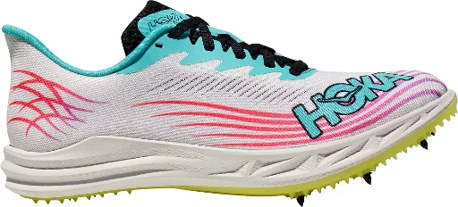 HOKA Men's Crescendo 2 MD Track and Field Shoes (White/Blue)