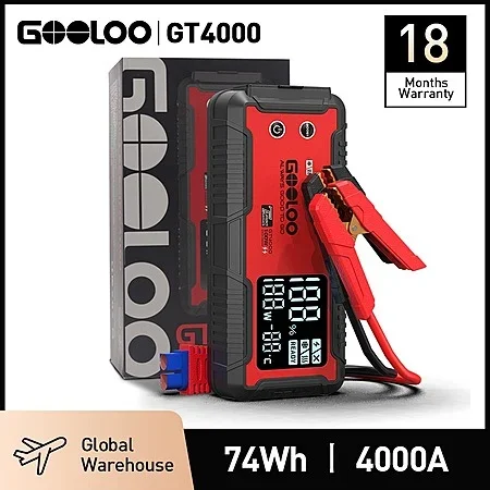 GOOLOO GT4000 100W 20000mAh 4000A Peak Car/Truck Super Jump Starter