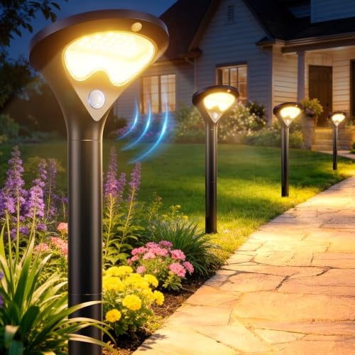 ELECLINK 6 Pack Motion Sensor Solar Pathway Lights