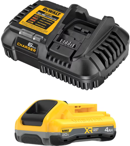 Dewalt 20-Volt 4 Ah Battery and Charger