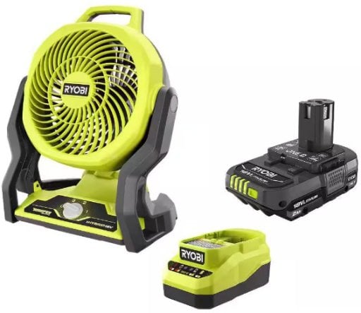 Ryobi ONE+ 18V Cordless 7-1/2" Whisper Series Hybrid Fan w/ 2.0Ah Battery & Charger Deal