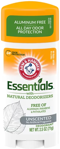 ARM & HAMMER Essentials Deodorant Unscented Solid Oval 2.5oz