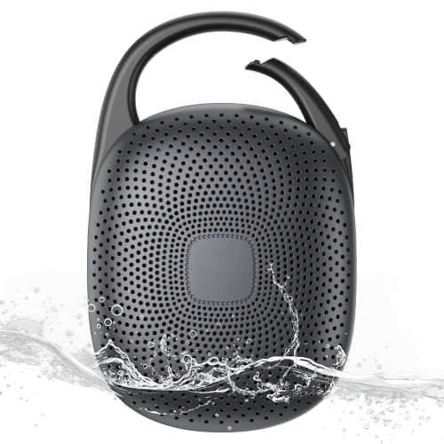 Oraolo Portable Bluetooth Speaker with Integrated Carabiner Clip, IPX7 Waterproof, 29H Playtime, Bluetooth 6.0