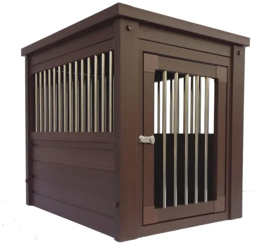 New Age Pet Ecoflex Large Dog Crate & End Table Espresso w/Stainless Steel Deal