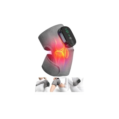 Heated Knee Massager with 3 Heat & Vibration Settings