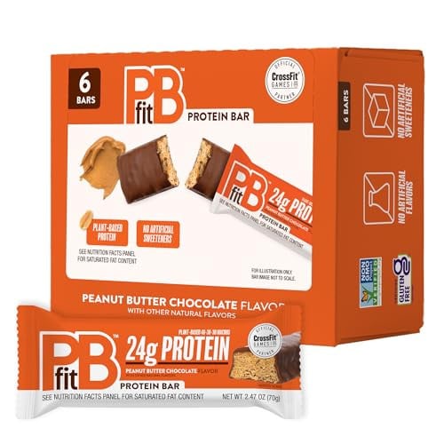 PBfit Peanut Butter Chocolate Protein Bars 6-Pack