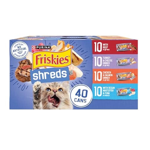 Purina Friskies Wet Cat Food Variety Pack, Shreds 40 cans Deal