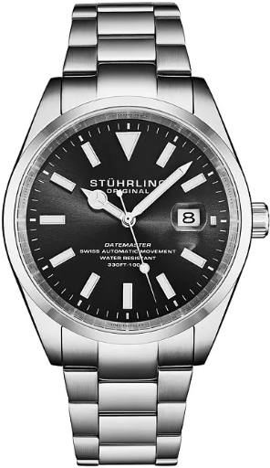 Stuhrling Datemaster Heritage 1025 Men's Swiss Automatic Watch 40mm