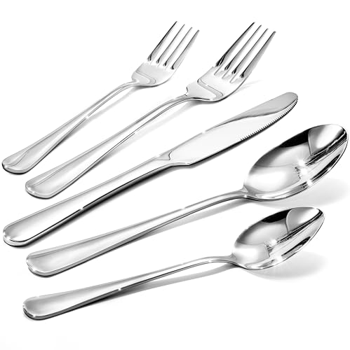 HIKAA 40-Piece 18/10 Stainless Steel Flatware Set for 8