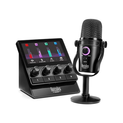 Hercules Stream Starter Kit with Stream 100 and HUD-600 USB Microphone