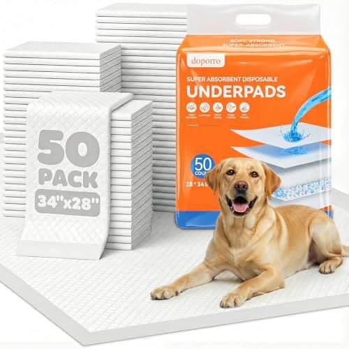 Disposable Puppy Pads 50 Count 28" x 34"  Deal
