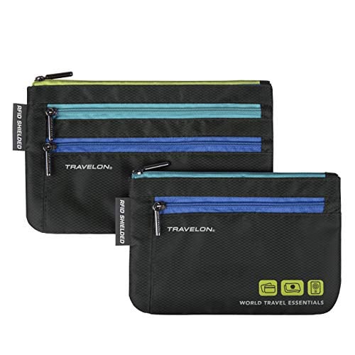 Travelon World Travel Essentials RFID Currency & Passport Organizer 2-Pack Deal