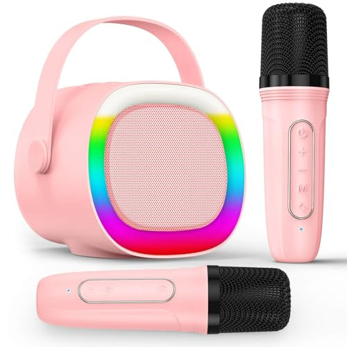 LENRUE Karaoke Machine for Kids with Wireless Microphone