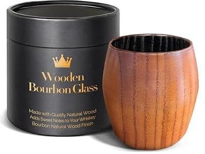 Charred Wooden Bourbon Glass, 10 oz
