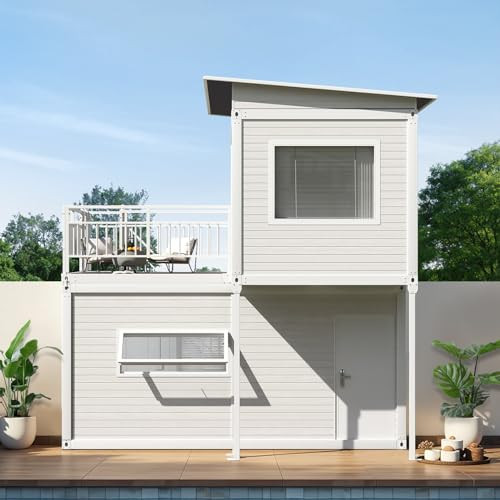 AMGUI Prefabricated Two-Story Tiny House w/ Installation (234"D x 118"W x 234"H)