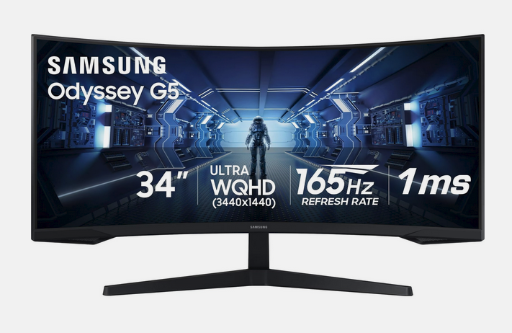 Samsung Odyssey G5 34" 3440 x 1440 FreeSync Curved Gaming Monitor