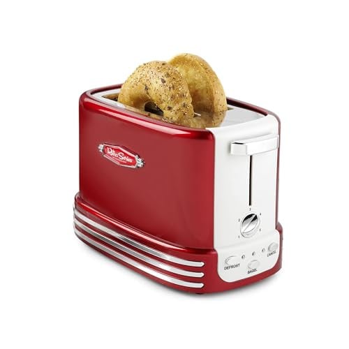 Nostalgia Retro Wide 2-Slice Toaster, Red Deal