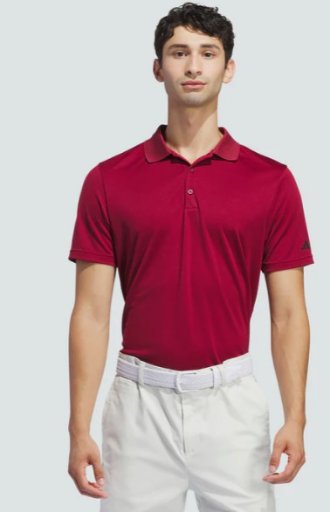 Adidas Men's Core Performance Primegreen Polo Shirt (Collegiate Burgundy)