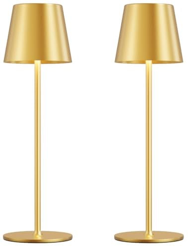 Gold Cordless Lamps Set of 2