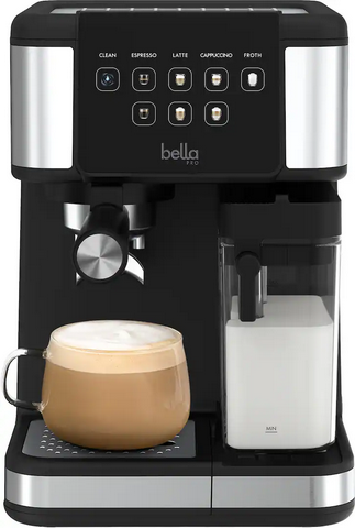 Bella Pro Barista Elite Espresso Drink Station+ Espresso Machine (Stainless Steel)