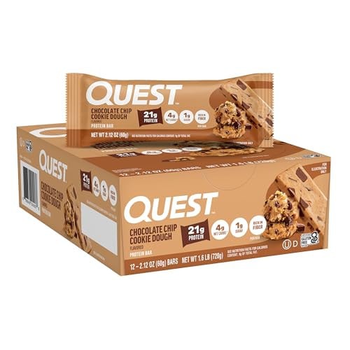 Quest Nutrition Chocolate Chip Cookie Dough Protein Bars, 12 Count Deal