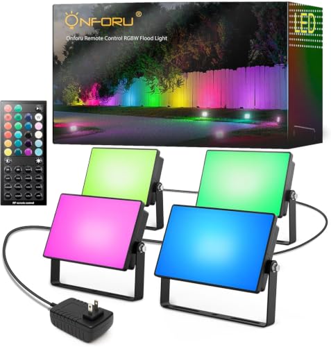 Onforu RGBW Flood Lights Outdoor 4 Units Deal