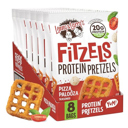 8-Pack 3-Oz Lenny & Larry's FITZELS Protein Pretzels (Pizza Palooza)