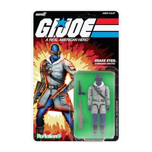 Super7 Reaction+ G.I. Joe Arctic Snake Eyes Action Figure 3.75"