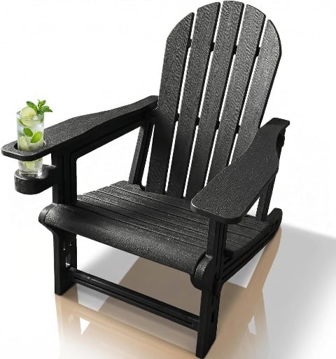 Adirondack Garden Chairs with Cup Holder