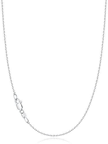 Jewlpire 18k Gold Plated 925 Sterling Silver 1.1mm Cable Chains Necklace Deal