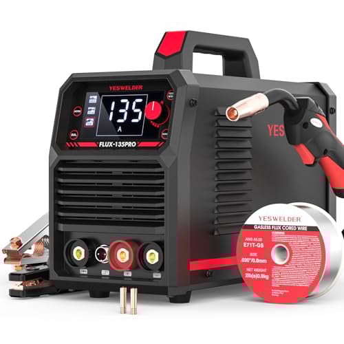 YESWELDER 135A MIG Welder 3-in-1 Flux Core TIG Stick 110V