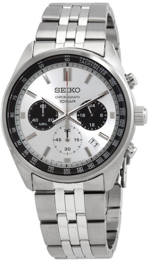 Seiko Motorsports Chronograph Quartz White Dial Men's Watch