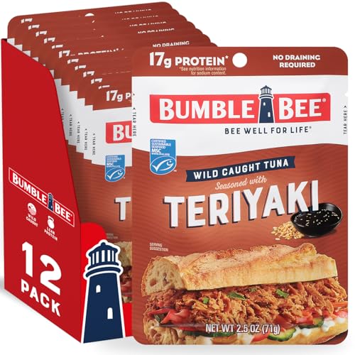 Bumble Bee Teriyaki Seasoned Tuna Pouch, 2.5 oz (12-Pack)