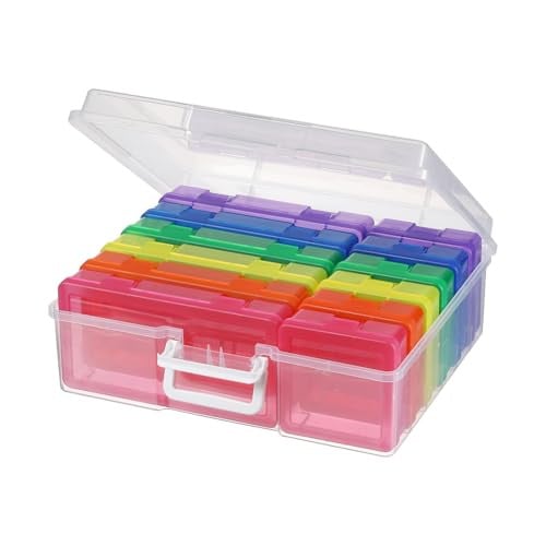 Stackable Clear Plastic Storage Boxes with Latching Lids 12-Pack