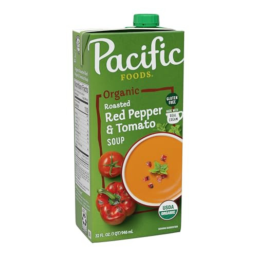 Pacific Foods Organic Roasted Red Pepper and Tomato Soup 32 oz