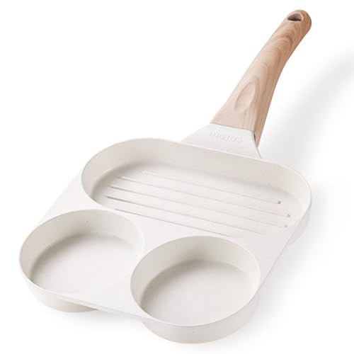 Carote 3-in-1 Egg Omelette Nonstick Pan (White)