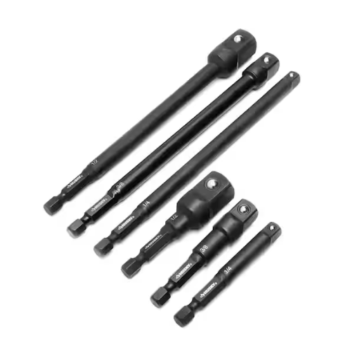 Husky 1/4" Drive Impact Driver Socket Adapter Set 6-Piece
