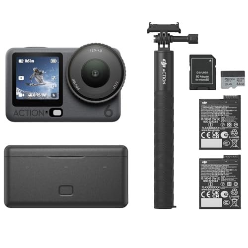 DJI Osmo Action 6 8K Waterproof Action Camera Bundle