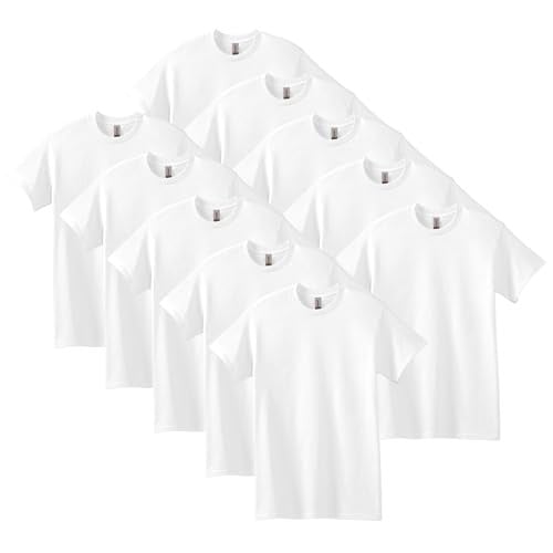 Gildan Men's Heavy 100% Cotton T-Shirt Style G5000 10-Pack