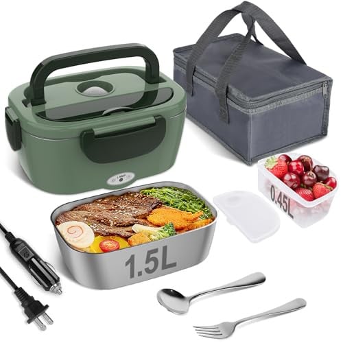 Vabaso 80W Heated Lunch Box w/ 1.5L Stainless Steel Container