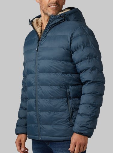 32 Degrees Men's Hooded Sherpa-Lined Jacket