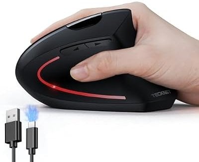 TECKNET Ergonomic Vertical Ergo Mouse Wireless 800-4800 DPI Deal