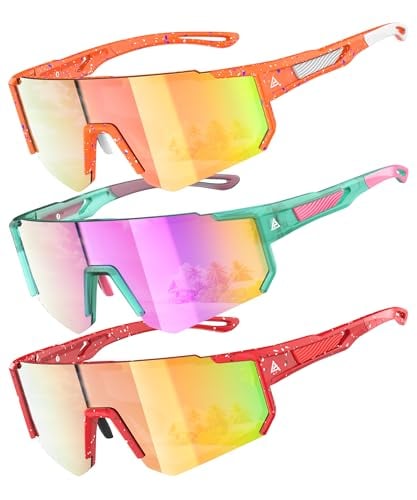 QALLY Kids' Sports UV Protection Sunglasses 3-Pack Deal