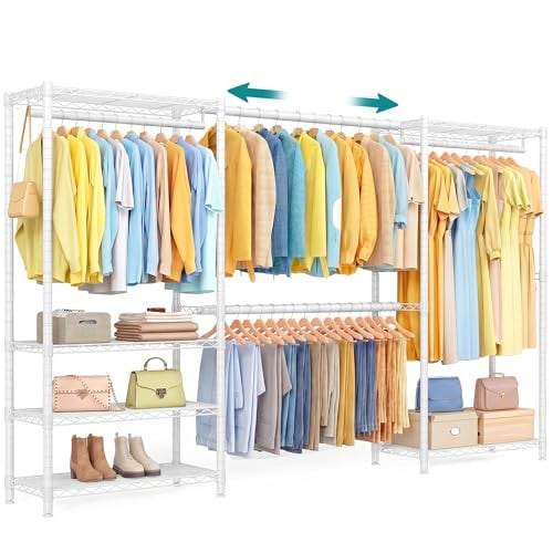 SONGMICS Heavy-Duty Clothes Rack with Adjustable Mesh Shelves and Hanging Rails Deal