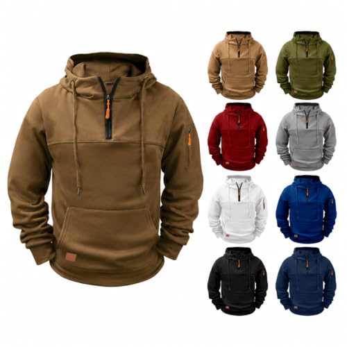 Half Zip Hooded Fleece Sweatshirts Deal