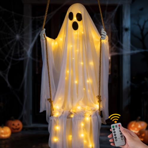 Halloween Decorations Outdoor 4.8FT Hanging Swing Ghost